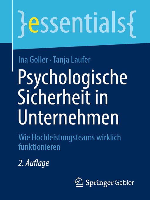 Title details for Psychologische Sicherheit in Unternehmen by Ina Goller - Available